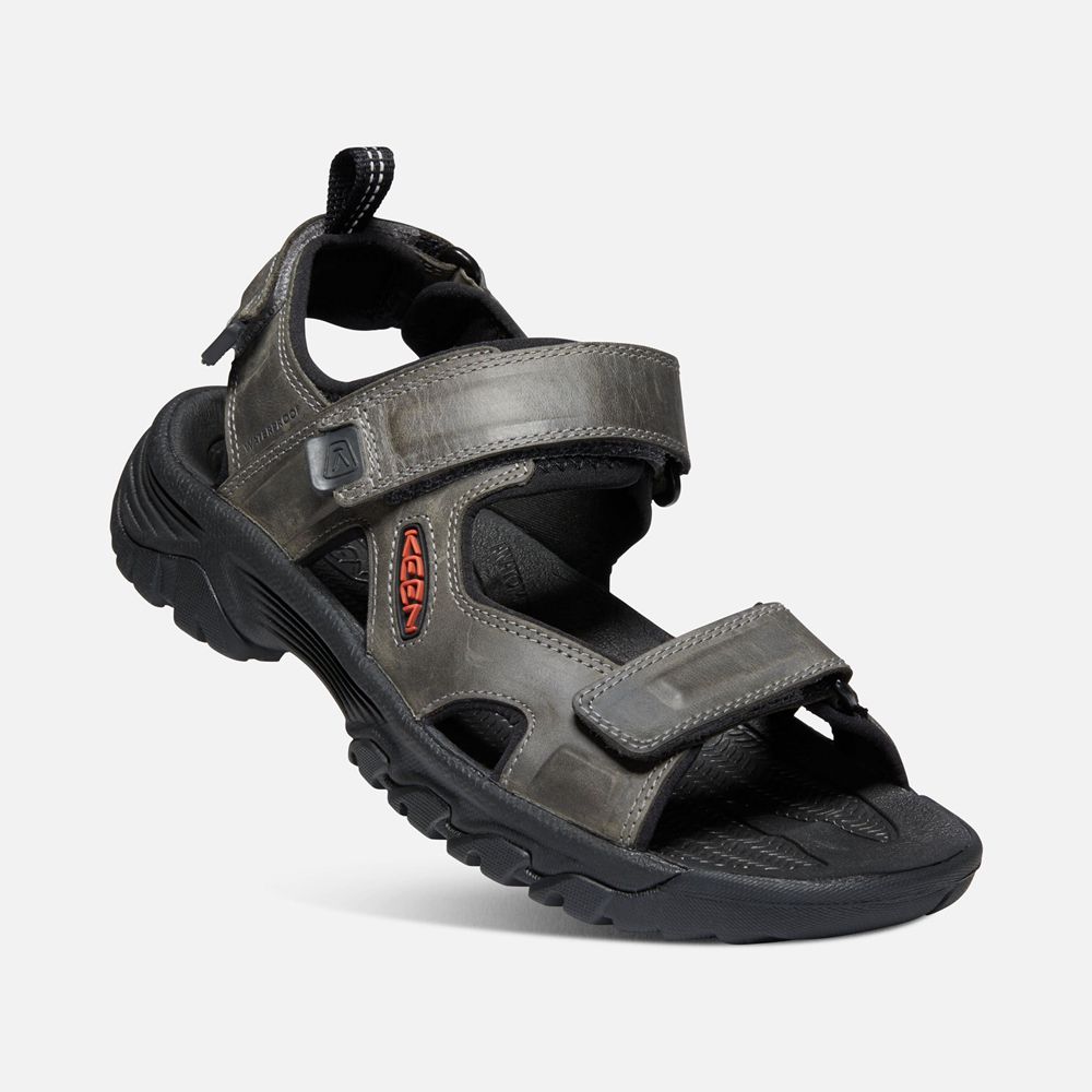 Keen Outdoor Sandalet Erkek Siyah/Gri - Targhee Iii Open Toe - Türkiye DKWG56892